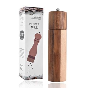 Wooden Salt and Pepper Grinder Set Manual for Seasoning