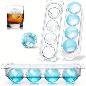 1-Ice Cube Tray 2 Inch Large Ice Cube Mold; Diamond Ice Ball Maker