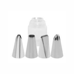 Set 5 Pieces Cake Icing Piping Nozzles and Coupler