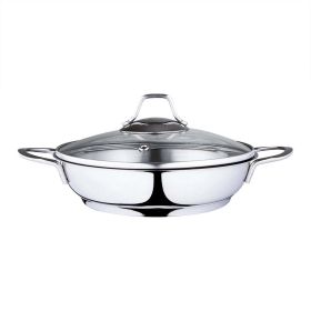 Serenk Modernist Stainless Steel Omelette Pan, 20 cm