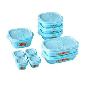 20 Piece Plastic Food Storage Container Variety Set, Sweet Rose