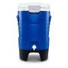 5-Gallon Sports Rolling Water Cooler with Wheels - Blue