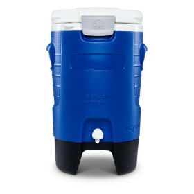 5-Gallon Sports Rolling Water Cooler with Wheels - Blue