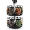 12 Durable Glass Jars in Sleek & Attractive Carousel