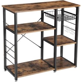 3-Tier Industrial Kitchen Baker's Rack Utility Brown