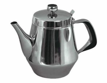 Stainless Steel Gooseneck Tea Pot w/Vented Hinged Lid, 20 Fluid Ounces (2-3 Cups) by Pride of India 20 oz