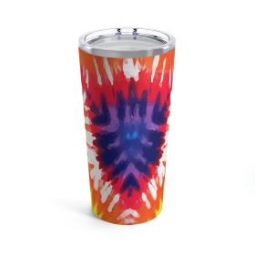 Insulated Tumbler 20oz, Psychedelic Rainbow Tie Dye