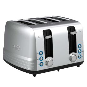 Brentwood Select TS-447S 1,500-Watt Extra-Wide Stainless Steel 4-Slice Toaster