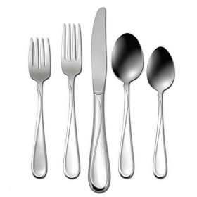 Oneida Icarus 45 Piece Casual Flatware Set, Stainless Steel, Service for 8