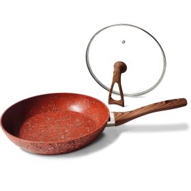 10 Inch Frying Pan with Special Lid Deluxe Copper Granite Stone Coating