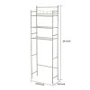 Steel 3-Shelf Storage Shelf Unit, Satin Nickel Finish