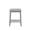 3-Piece Pack Counter Height Set Table and 2 Barstools Upholstered Seat Gray Finish Dining Kitchen Furniture