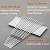 20pcs Grilling Flat Metal BBQ Skewers Stainless Steel Kabob BBQ Skewer 35CM/13.77inch