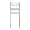 Steel 3-Shelf Storage Shelf Unit, Satin Nickel Finish