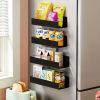 1pc Refrigerator Magnetic Storage Rack 10.63inch Kitchen Seasoning Bottle Storage Rack Refrigerator Microwave Side Hanging Rack Magnetic Rack