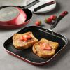 Everyday 3 Pieces Aluminum Non-stick Fry Pan and Griddle Set â€“ Metallic Red