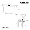 7 Pieces Dining Set 7-Piece Kitchen Table Set with Marble Top, 6 Durable Chairs Perfect for Kitchen, Breakfast Nook, Living Room Occasions