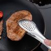 1PCS Kitchen utensils BBQ Food Clip kitchen Chief Tongs Stainless Steel Portable for Picnic Barbecue Cooking Articles