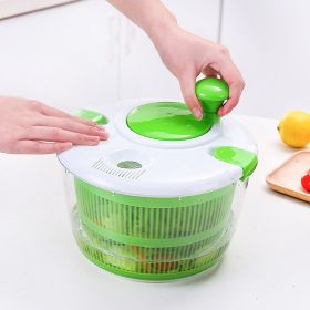 Vegetable or Fruit Quick Dryer Basket Spinner Multifunctional (Color: GREEN-B)