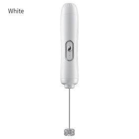 Handheld Electric Milk Frothier, Eggbeater, Drink Foamier, Creamer Whisk (Color: White)