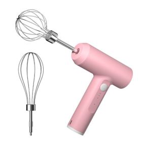 Wireless Electric Food Mixer Portable 3 Speeds Mixer (Color: Pink)