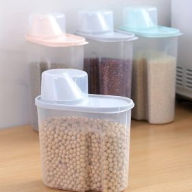 1pc 1.9L Airtight Food Storage Containers (Color: Gray)