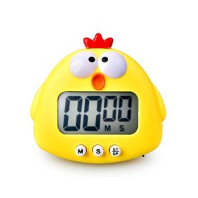 Kitchen Timer; Cute Cartoon Pig Electronic Countdown Timer; LCD Digital Cooking (Color: Yellow)