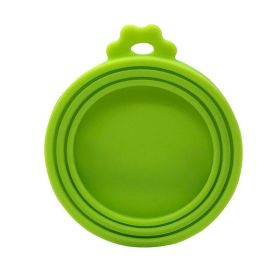 1pc 3 In 1 Reusable Silicone Cover Lids for Bowls or Can (Color: Green)