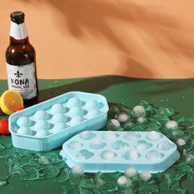 1pc Ice Cube Makers; 13 Grids; Round Tray Mold Ice Maker (Color: Blue)