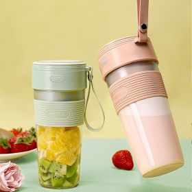 USB Juicer Squeezer with Handle Lemon, Lime & Oranges Portable Design; Easy Clean (Color: Pink)