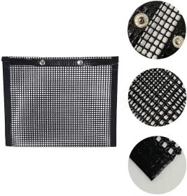 Non-Stick BBQ Mesh Grilling Bag Barbeque Grill Mesh Bag BBQ Accessories Bag (Color: Black, size: small)