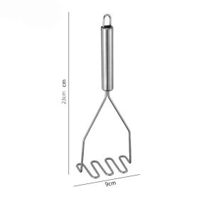 Stainless Steel Manual Potato Press; Baby Food Masher; Wavy Potato Press (Color: Wavy Potato Press)