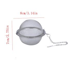 1pc/3pcs; Stainless Steel Seasoning Ball; Tea Ball (Color: Medium)