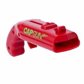 Cap Gun Beer Opener Drink Bottle Opener Launcher Shooter Game for Family Bar (Color: Red)