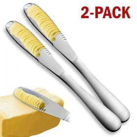 Kitchen Set of 3 - Butter Spreader Tool, Air Fryer Liners & Shears (Color: As pic show, Type: Butter Knife)