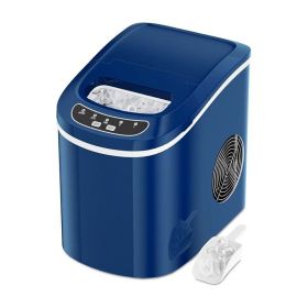 Household Mini Portable Countertop Ice Maker (Color: NAVY, Type: Ice Maker)