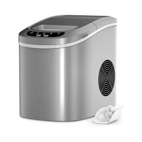 Household Mini Portable Countertop Ice Maker (Color: Silver, Type: Ice Maker)