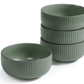 Vertical Bowls (Quantity: 4PCS, Color: Green)