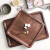 Kitchen Utensils Rectangular Serving Tray Wood Plate Tea Dishes