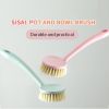 Home Pot Dishwashing Brush Long Handle Dish Bowl Cleaning Scrubber Natural Sisal Bristles Kitchen Supplies Tools And Accessories