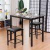 Small Space Kitchen Bar Furniture 3 Pieces Dining Table Set