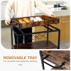 Mobile Bar Cart on Wheels Kitchen Island Cart